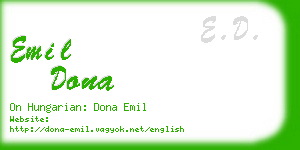 emil dona business card